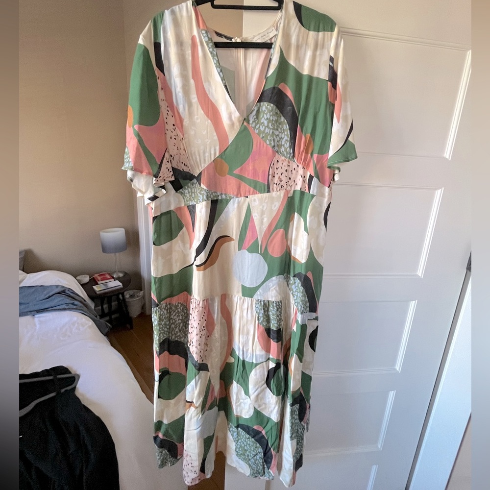 UK brand Never Fully Dressed multicolor patterned dress, US size 18. Never worn